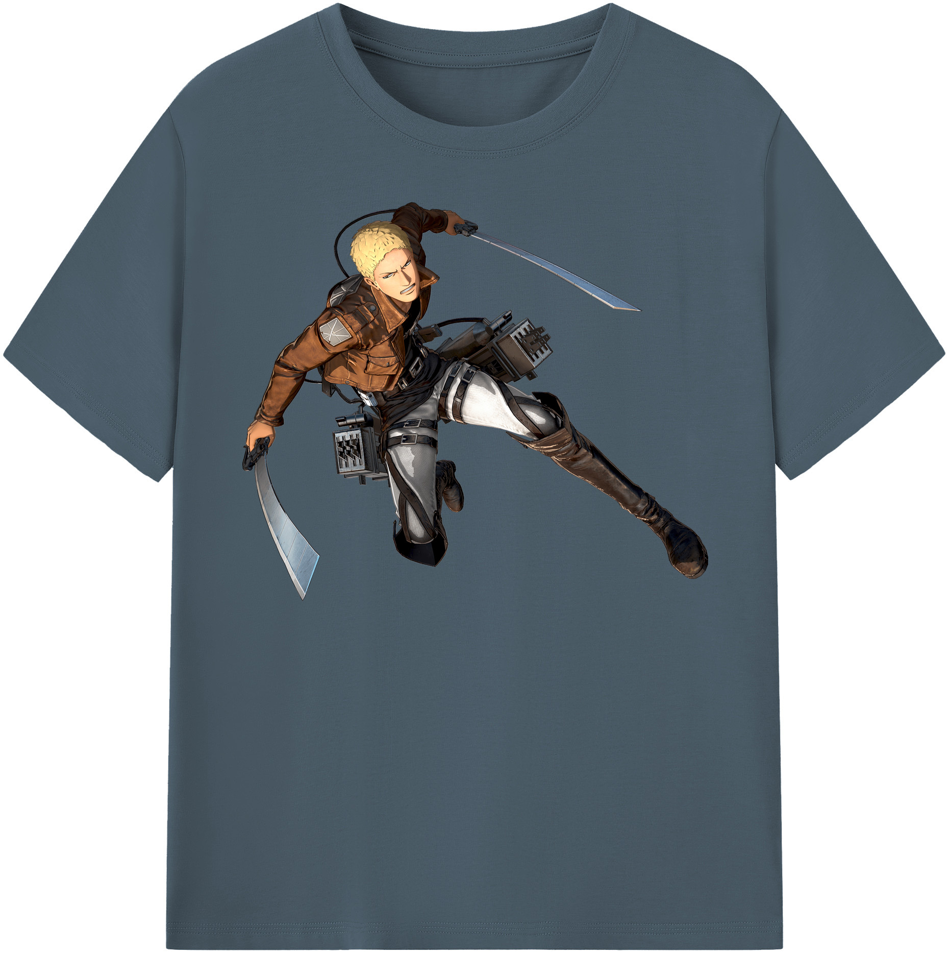 （画像用） 進撃の巨人 ライナー・ブラウン Attack on Titan Reiner Braun 綿100％半袖Tシャツ（フロントプリント）